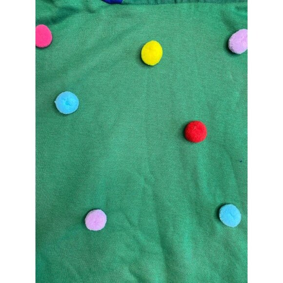 Mighty Fine Dress Women's XS Blue Green‎ Cute Tree Holiday Seasonal Pom-Pom NEW - Picture 8 of 16